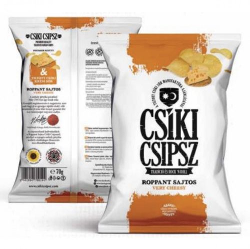 Csíki Chips - Mit Kaese Geschmack, 140 gr (ohne Gluten, Konservierungs- oder Zusatzstoffe)