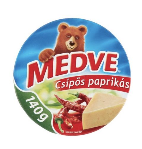 Medve ömlesztett sajt,  csípős paprikás, 140 gr