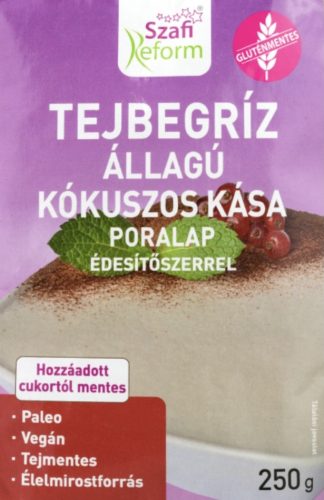 Szafi "Tejbegríz állagú KÓKUSZOS KÁSA poralap édesítőszerrel, 250 gr