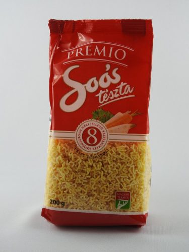 Soós betűtészta, 8 tojásos, 200 gr